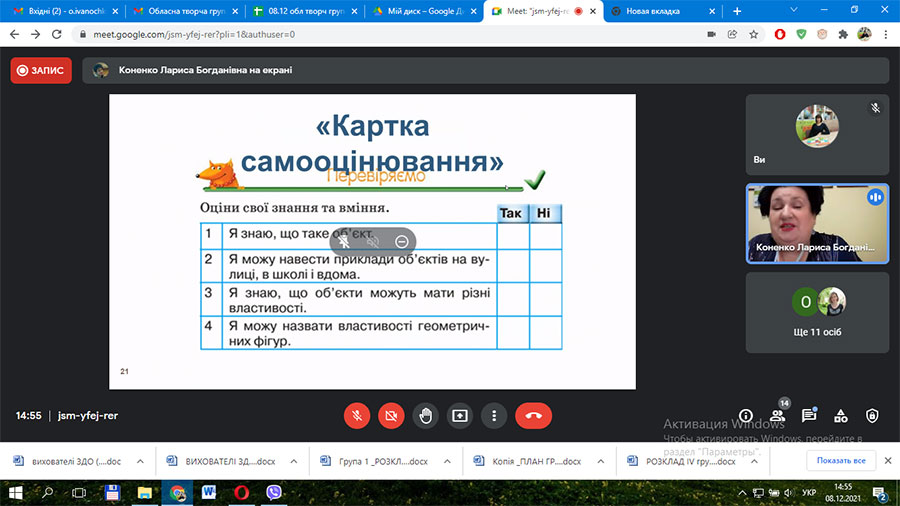 Засідання обласної творчої групи вчителів початкових класів