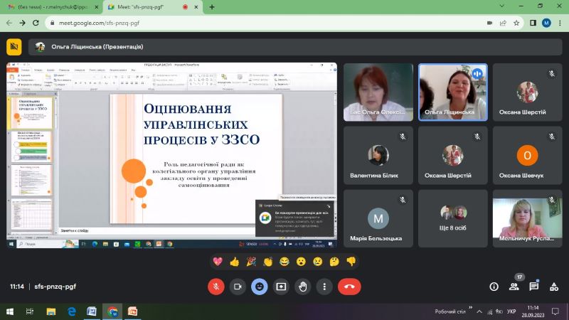 Відбувся практикум ,,Оцінювання управлінських процесів в закладах загальної середньої освіти’’