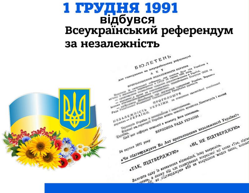 Всеукраїнський референдум. ТАК Незалежній Україні (1991 рік)