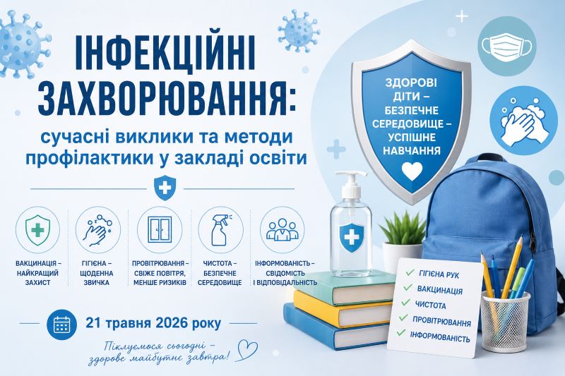 Вебінар «Інфекційні захворювання: сучасні виклики та профілактика у закладі освіти»